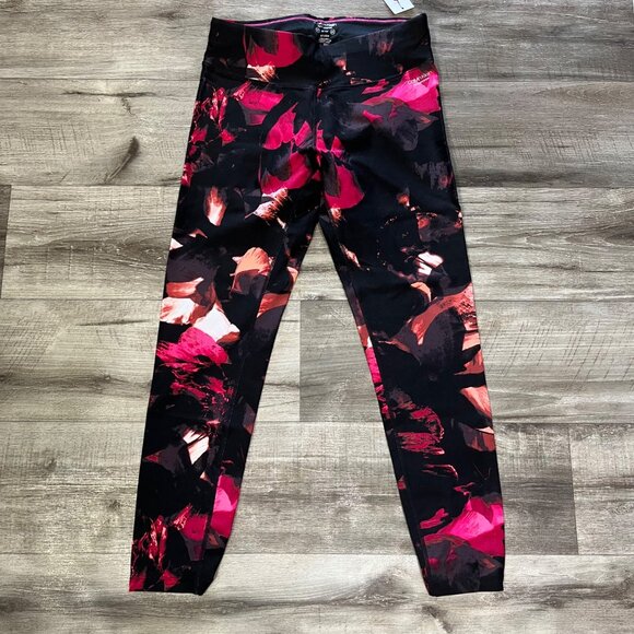 Calvin Klein Performance Athletic Mid Rise Cropped Yoga Pants Floral NWT Size S - Picture 1 of 8